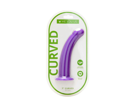 Me You Us 7in Curved Silicone Dildo Purp