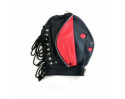 Rouge Leather Fly Trap Mask Black/Red