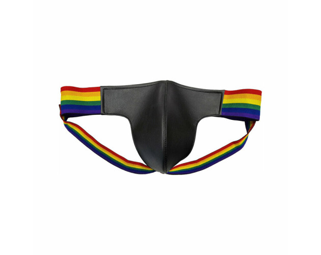 Rouge Leather Multicoloured Pride Jocks