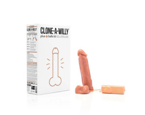 Clone-A-Willy Plus with Balls Med Skin