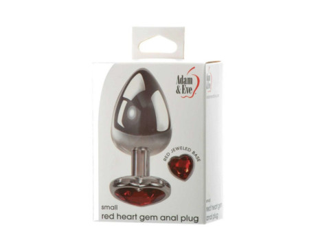 A&E Red Hearts Gem Anal Plug Small