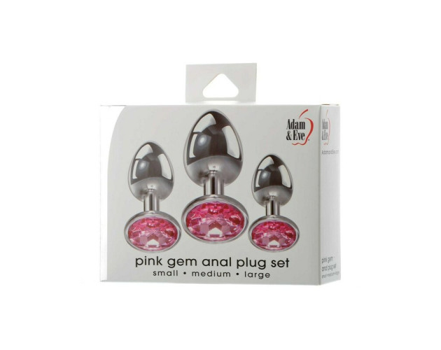 A&E Pink Gem Anal Plug Set