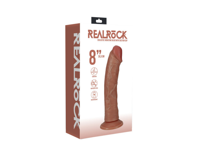 RealRock 8in Vibrating Cock Reg Curve Tn