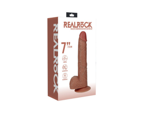 RealRock 7in Vibra Cock Balls Reg Str Tn