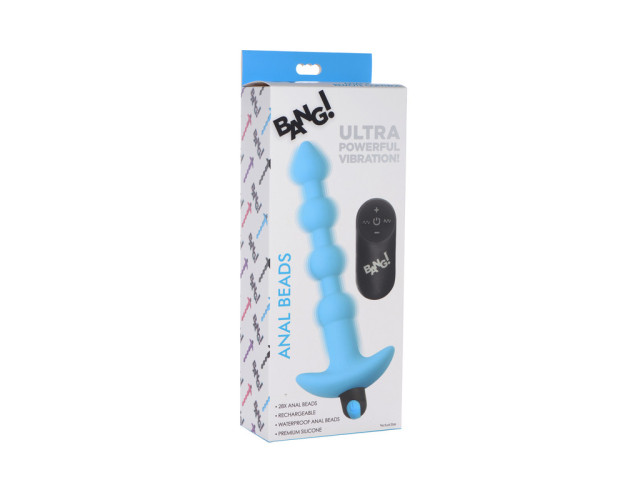 BANG! Vibrating Sili Anal Beads RC Blue