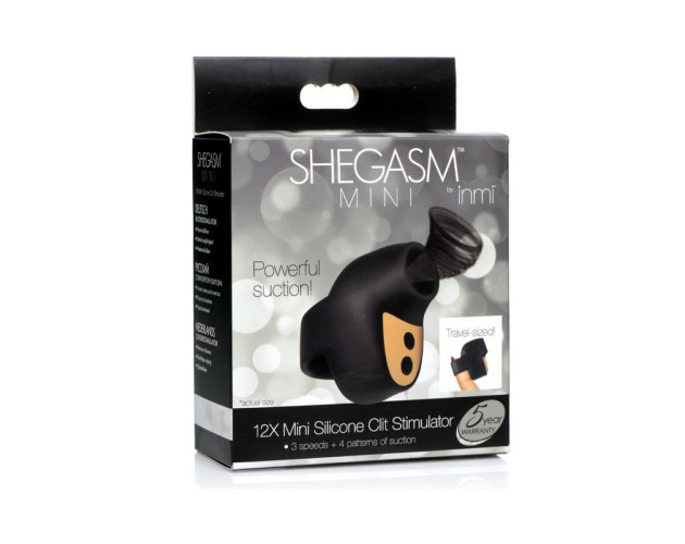 Shegasm Mini 12X Mini Sili Clit Stim Blk