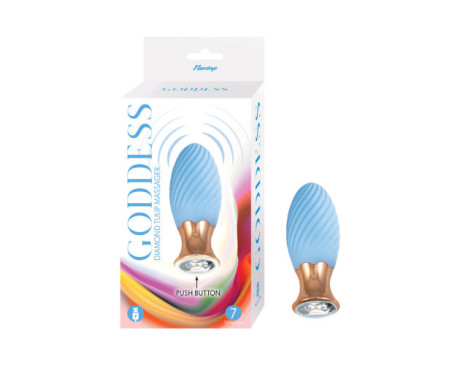 Goddess Diamond Tulip Massager Blue