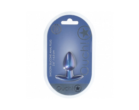 Ouch! Smooth Sili Anal Plug S 2.6in MBlu