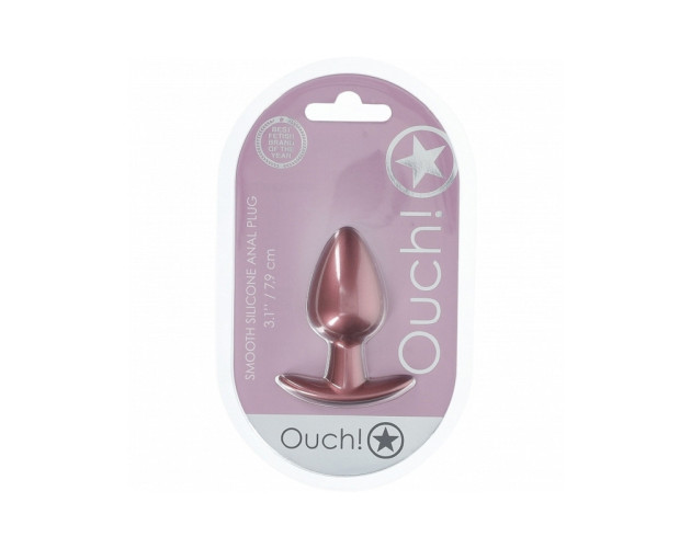 Ouch! Smooth Sili Anal Plug M 3.1in RG