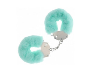 Ouch! Heavy-Duty Fluffy Handcuff PowdGrn