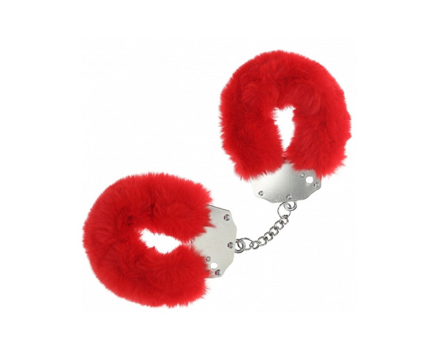 Ouch! Heavy-Duty Fluffy Handcuffs Red