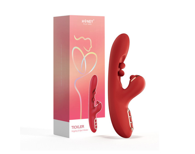 HPB Tickler Wiggling G-Spot Tap Clit Red