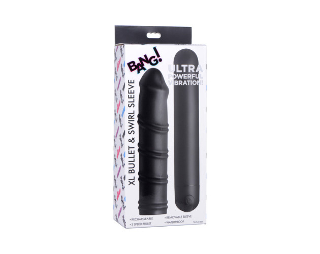 BANG! XL Bullet & Swirl Sili Sleeve Blk