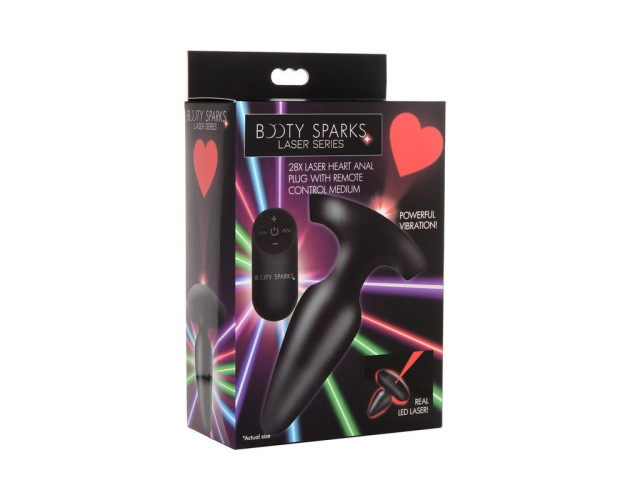 Booty Sparks Laser Heart Anal Plug RC M