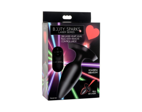 Booty Sparks Laser Heart Anal Plug RC L