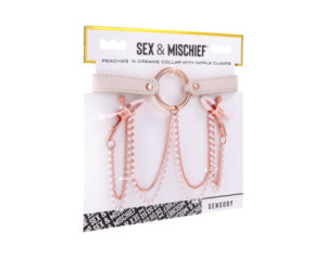 SS S&M Peaches ‘n CreaMe Collar/Nip Clam