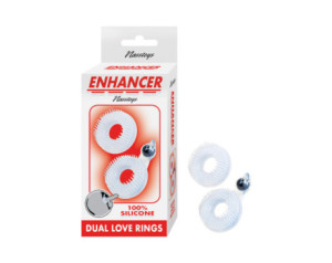 Enhancer Dual Love Rings Clear