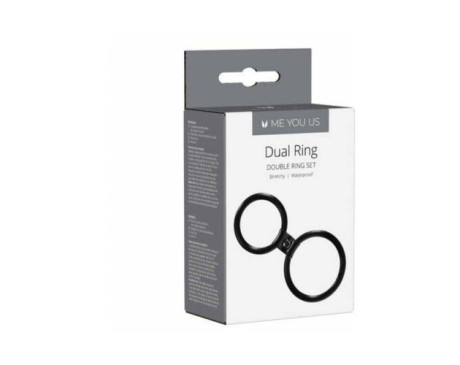 Me You Us Dual Ring Double CRing Set Blk