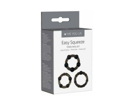 Me You Us Easy Squeeze 3pc CRing Set Blk